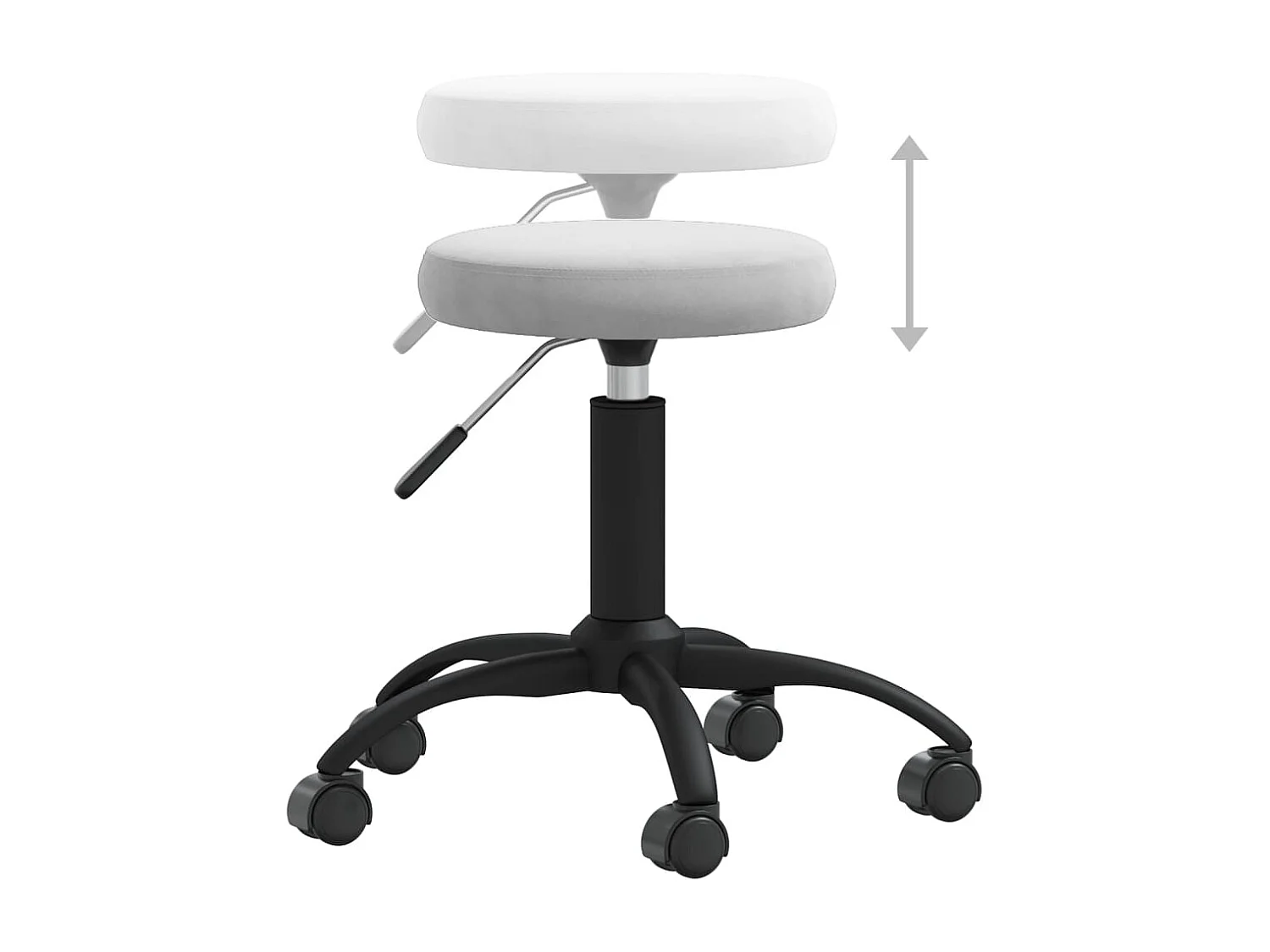 Chaise pivotante de bureau Gris clair Velours