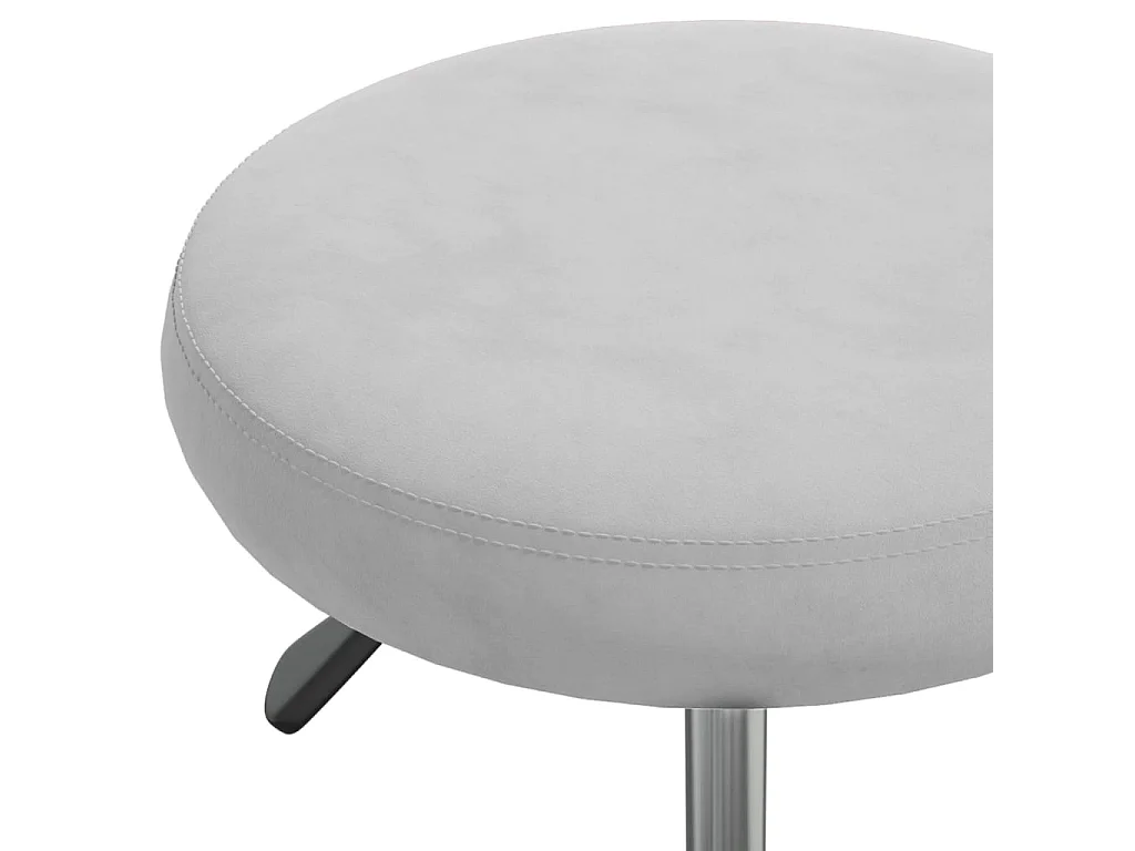 Kantoorstoel draaibaar fluweel lichtgrijs