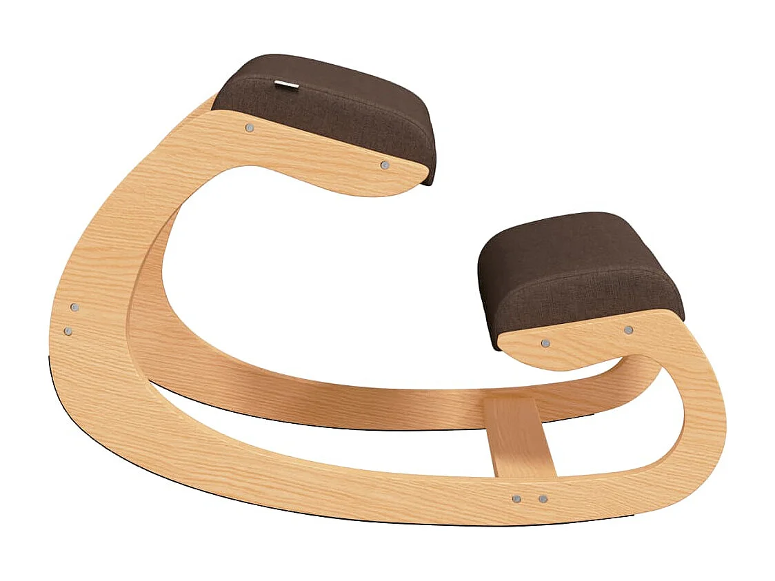 Chaise assis-genoux marron 55x84x55 cm contreplaqué de bouleau