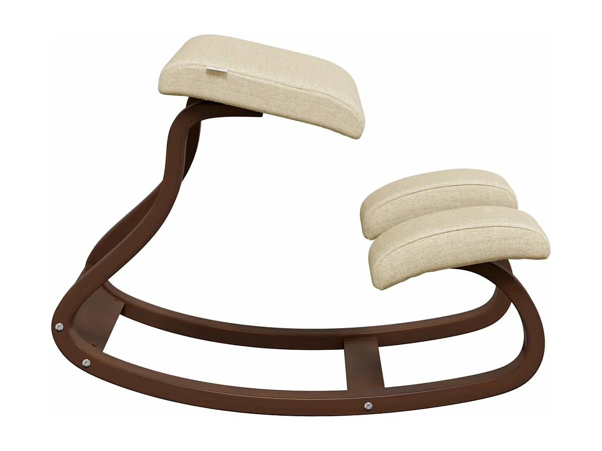 Knielstoel 48x71x51 cm berkenhout multiplex crèmekleurig