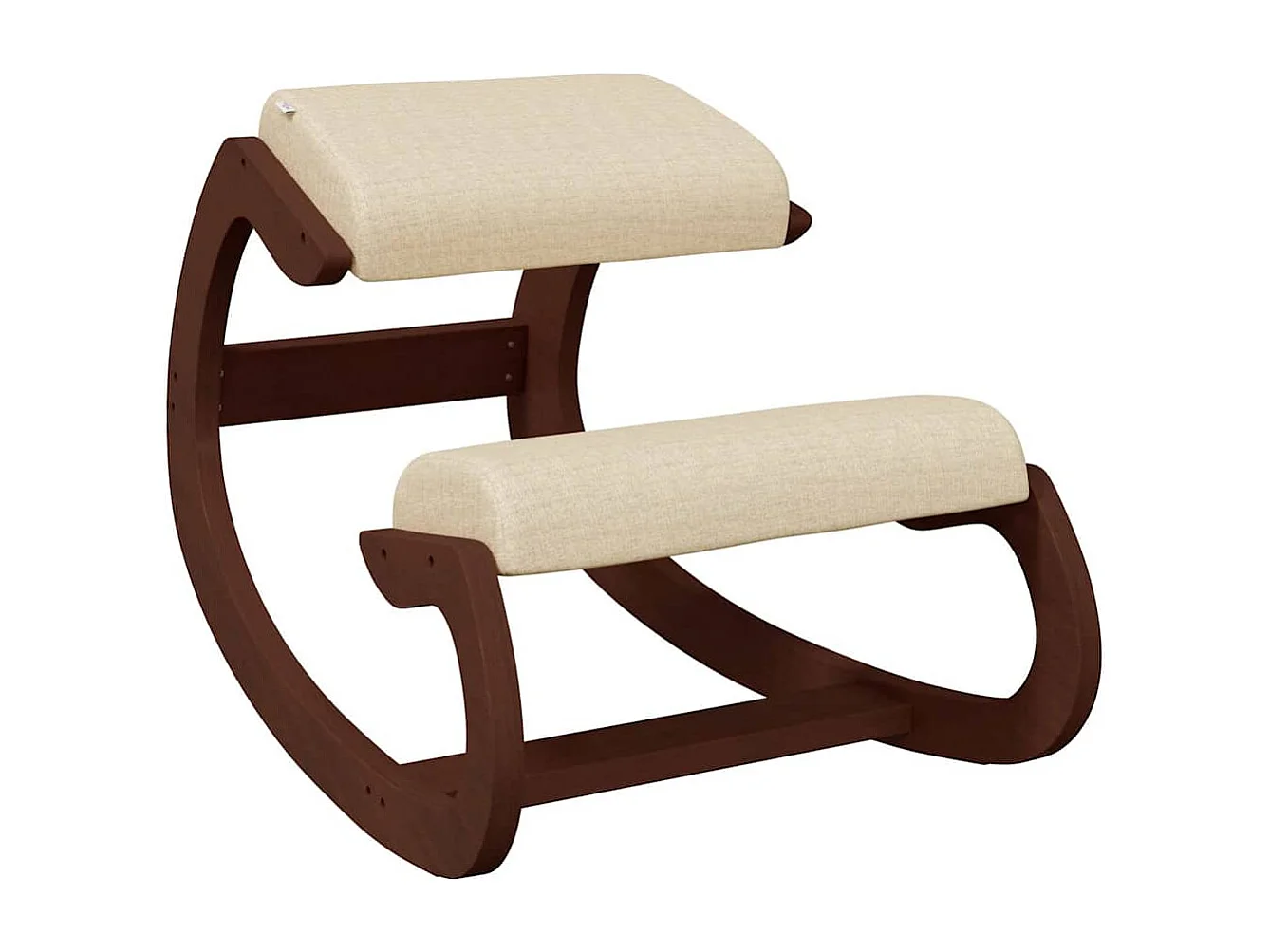 Chaise assis-genoux crème 55x84x55 cm contreplaqué de bouleau