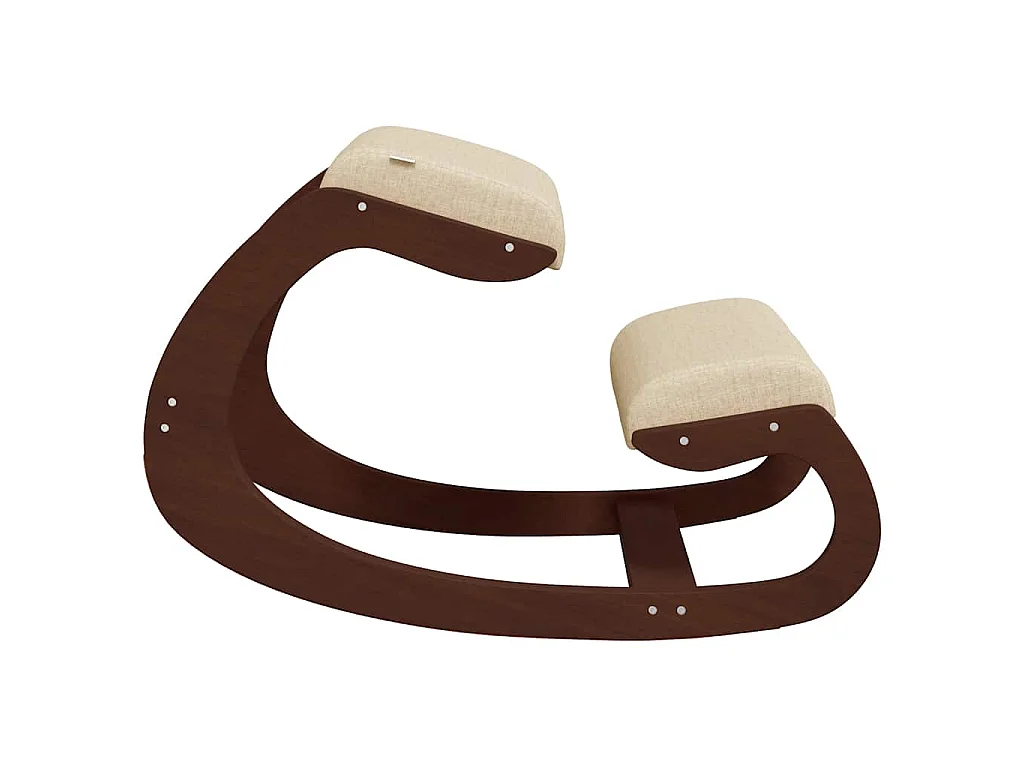 Chaise assis-genoux crème 55x84x55 cm contreplaqué de bouleau