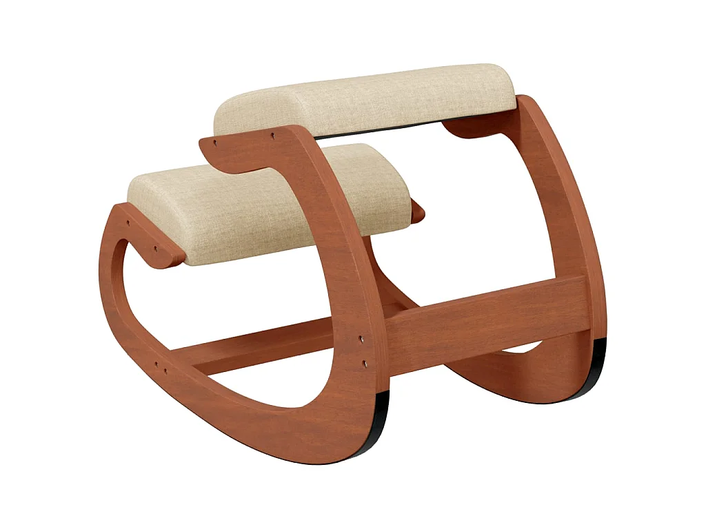 Chaise assis-genoux crème 55x84x55 cm contreplaqué de bouleau