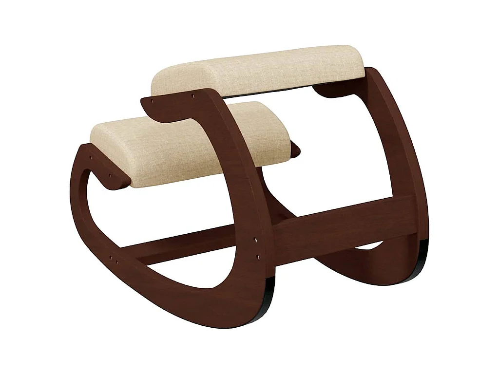 Chaise assis-genoux crème 55x84x55 cm contreplaqué de bouleau