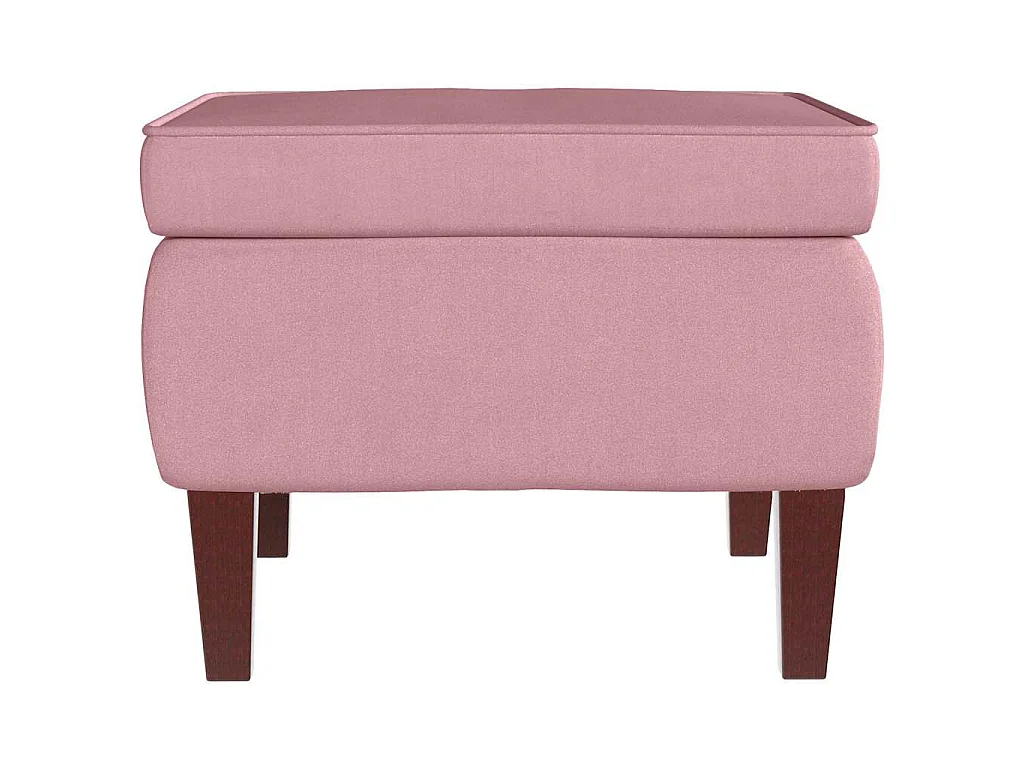 Fauteuil à bascule à oreilles en velours rose bois massif