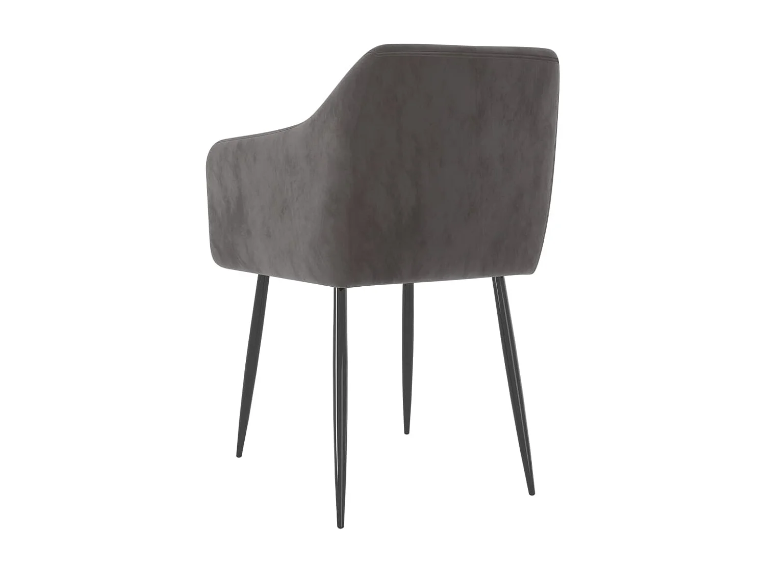 Chaises à manger lot de 2 Gris foncé Velours