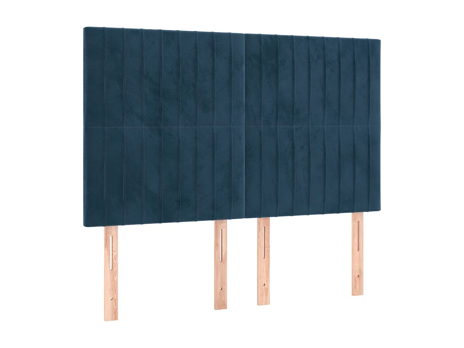 Tête de lit Bleu foncé 144 x 5 x 118/128 cm Velours