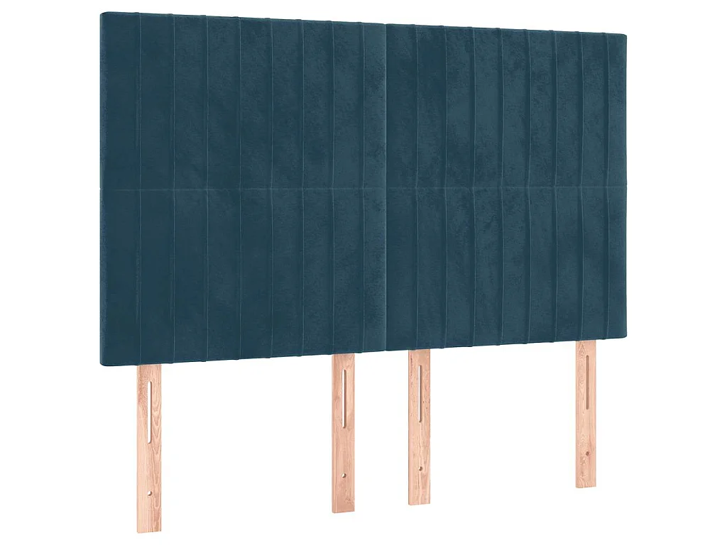 Testiera Blu Scuro 144x5x118/128 cm Velluto