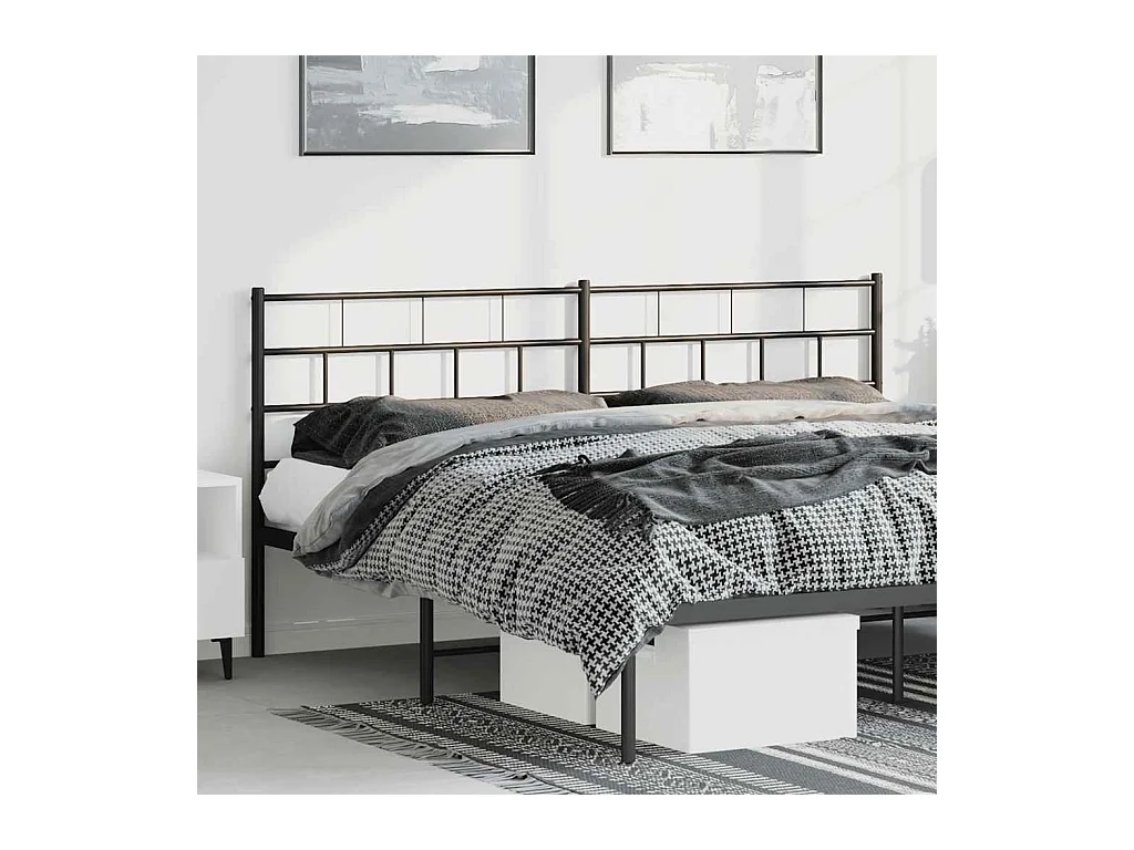 Tête de lit métal noir 180 cm
