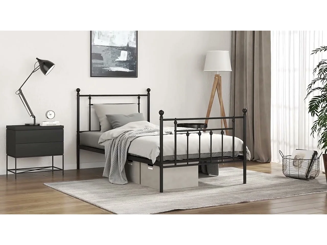 Hoofdbord 100 cm metaal wit