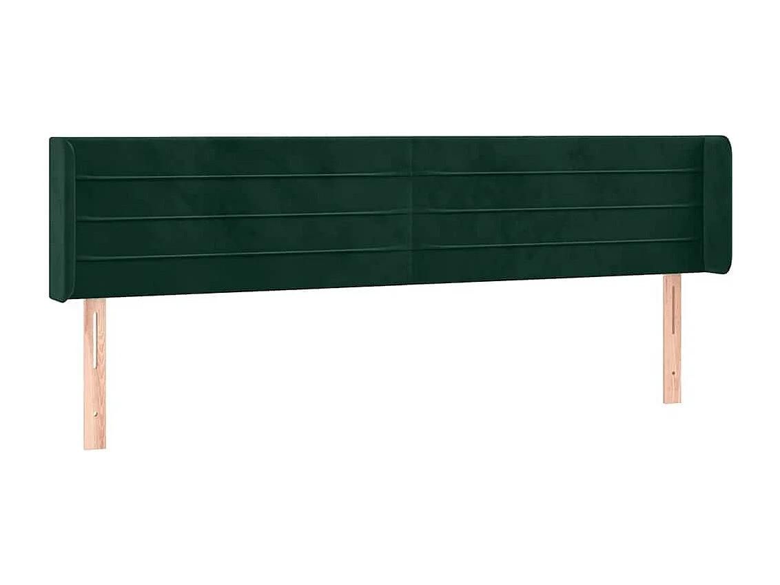 Testiera ad Orecchio Verde Scuro 183x16x78/88 cm in Velluto