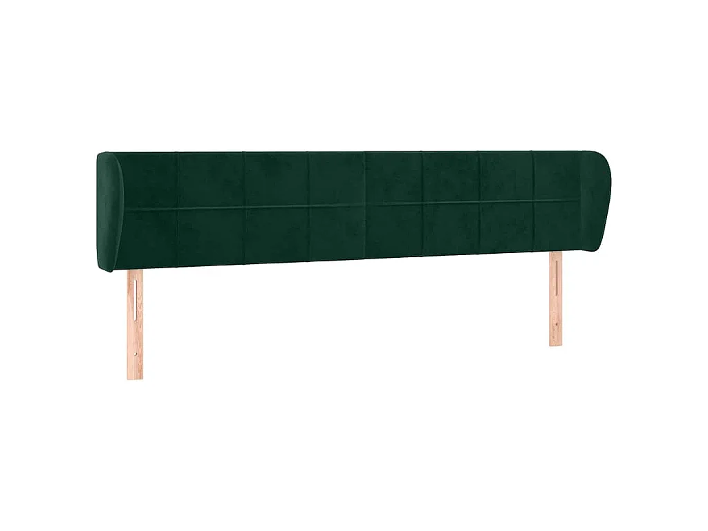 Testiera ad Orecchio Verde Scuro 163x23x78/88 cm in Velluto