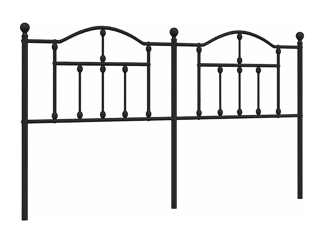 Vervangend hoofdbord 160 cm metaal zwart