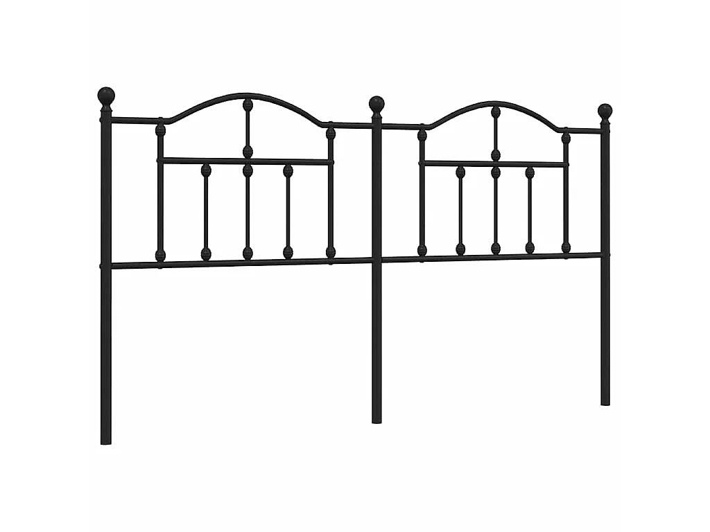 Tête de lit de remplacement métal noir 160 cm