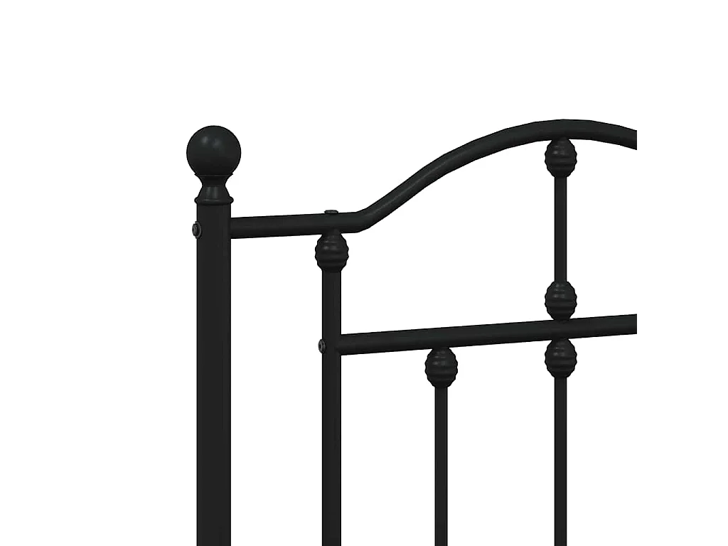 Tête de lit de remplacement métal noir 135 cm