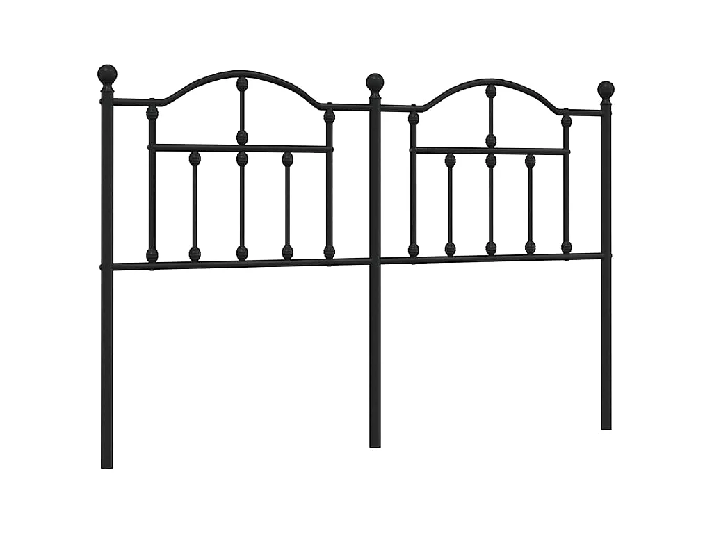 Tête de lit de remplacement métal noir 135 cm