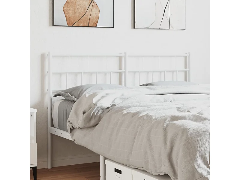 Cabeceira de cama 140 cm metal branco