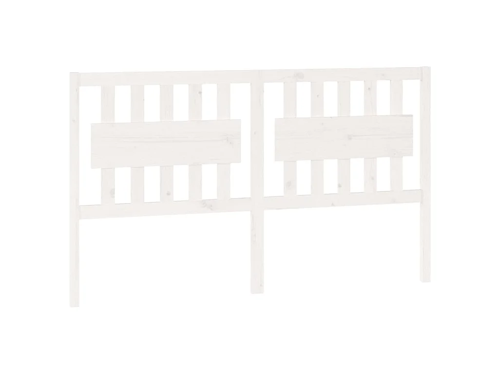 Tête de lit Blanc 155,5x4x100 cm Bois massif de pin