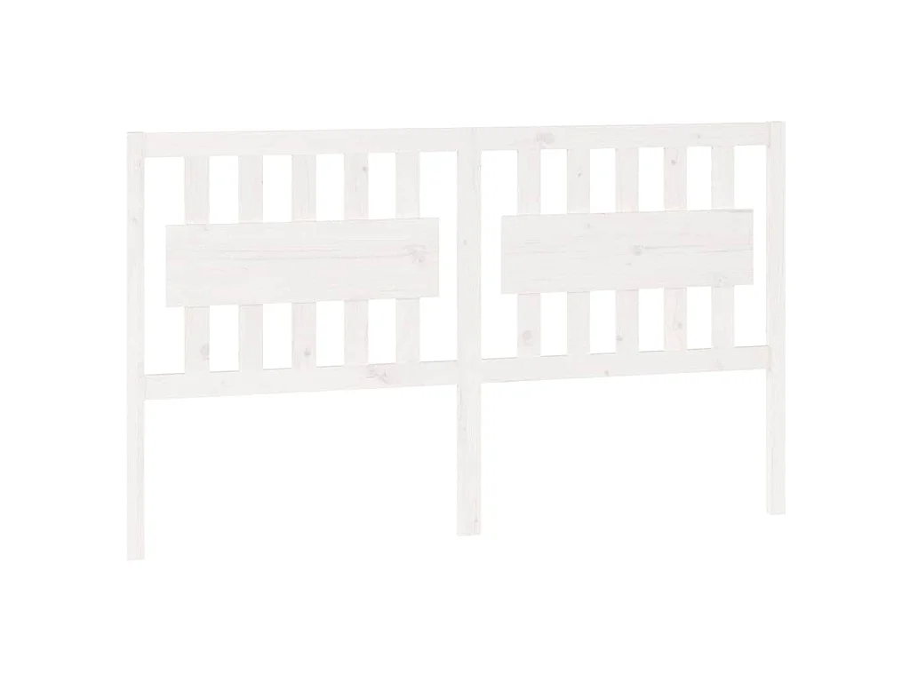 Tête de lit Blanc 155,5x4x100 cm Bois massif de pin