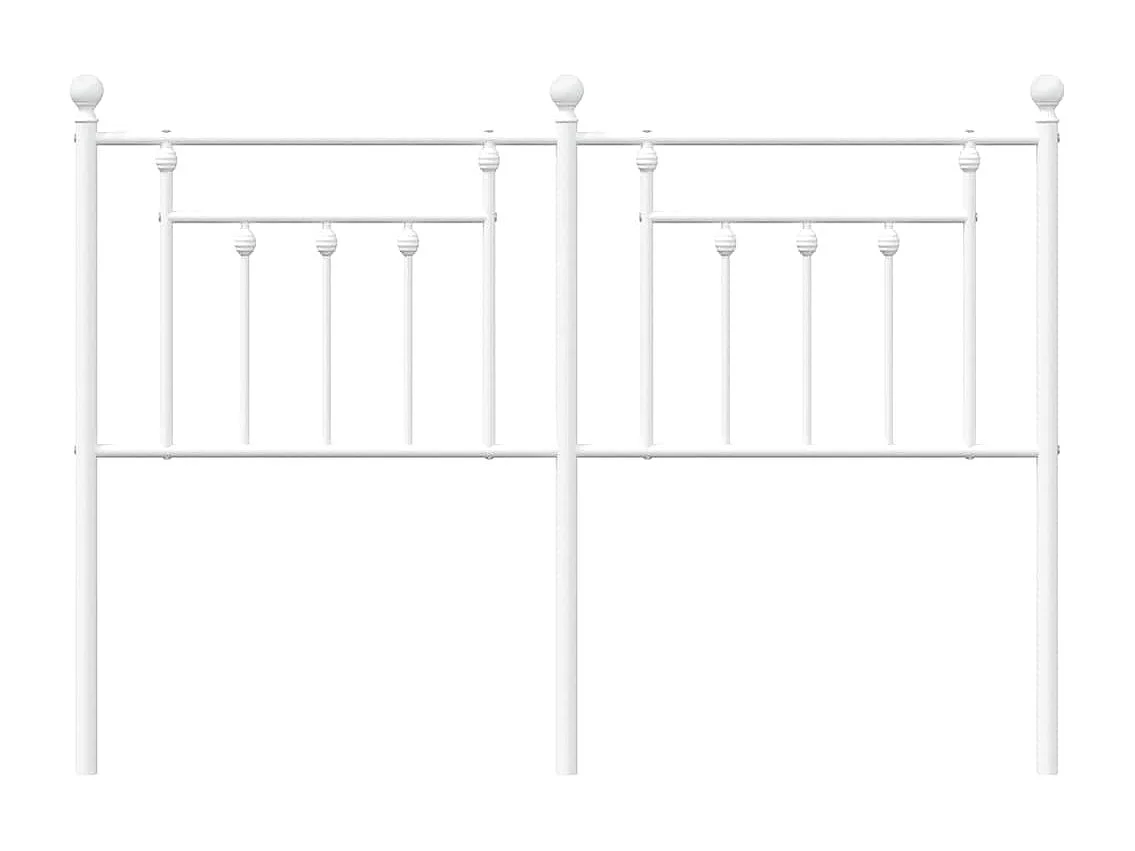 Tête de lit métal blanc 135 cm