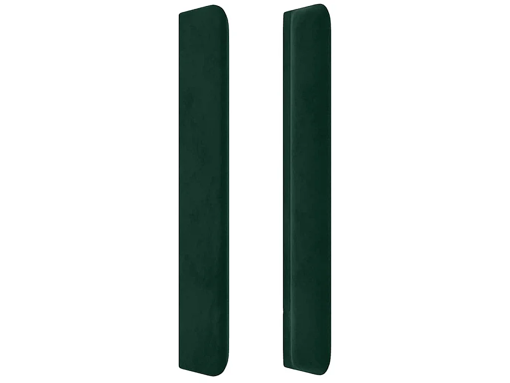 Tête de lit avec oreilles Vert foncé 163x16x118/128 cm Velours