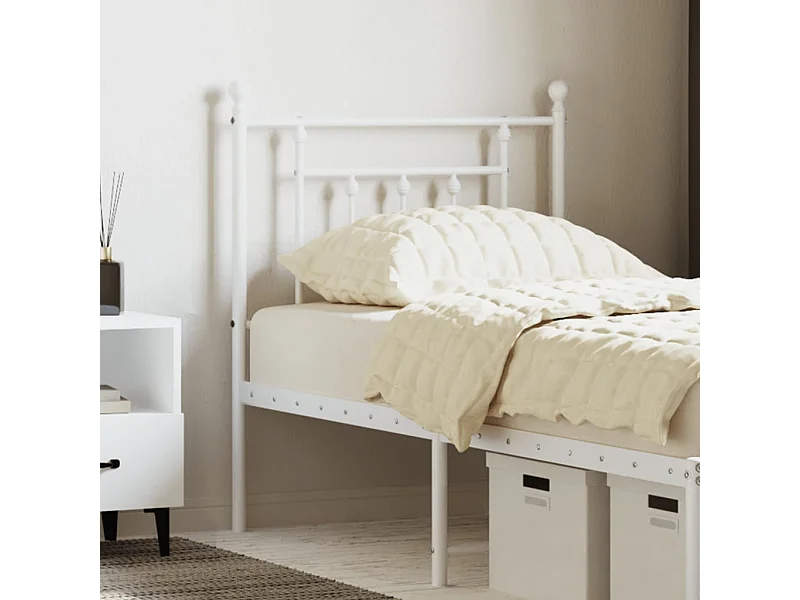 Cabeceira de cama 75 cm metal branco