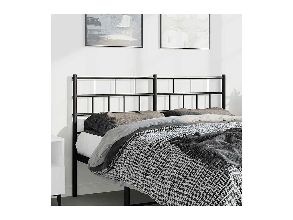 Tête de lit métal noir 135 cm
