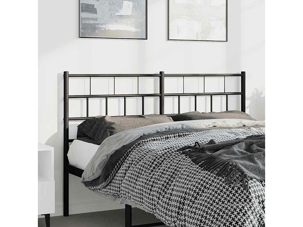 Cabeceira de cama 135 cm metal preto