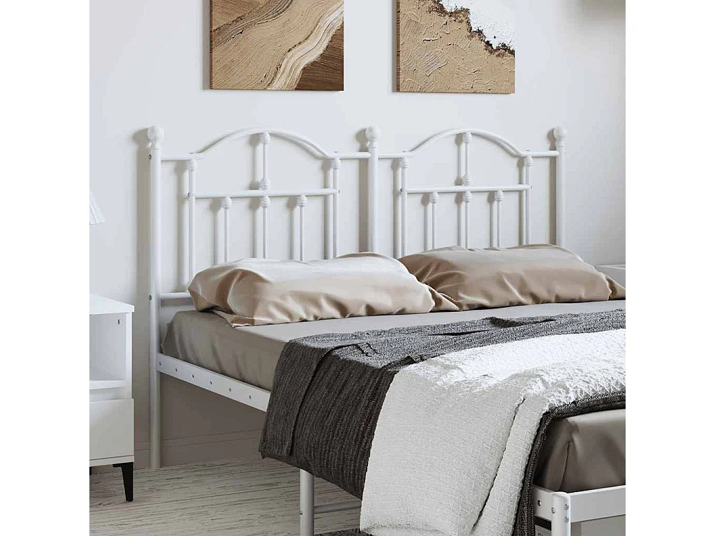 Testiera in Metallo Bianco 150 cm