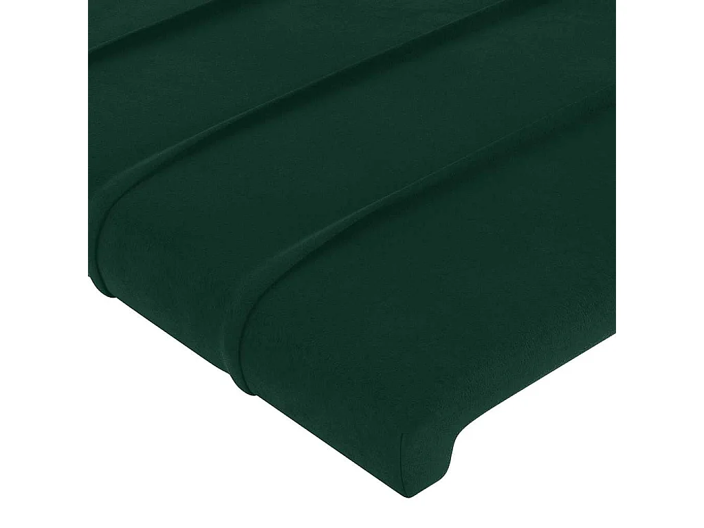 Tête de lit avec oreilles Vert foncé 163x16x78/88 cm Velours