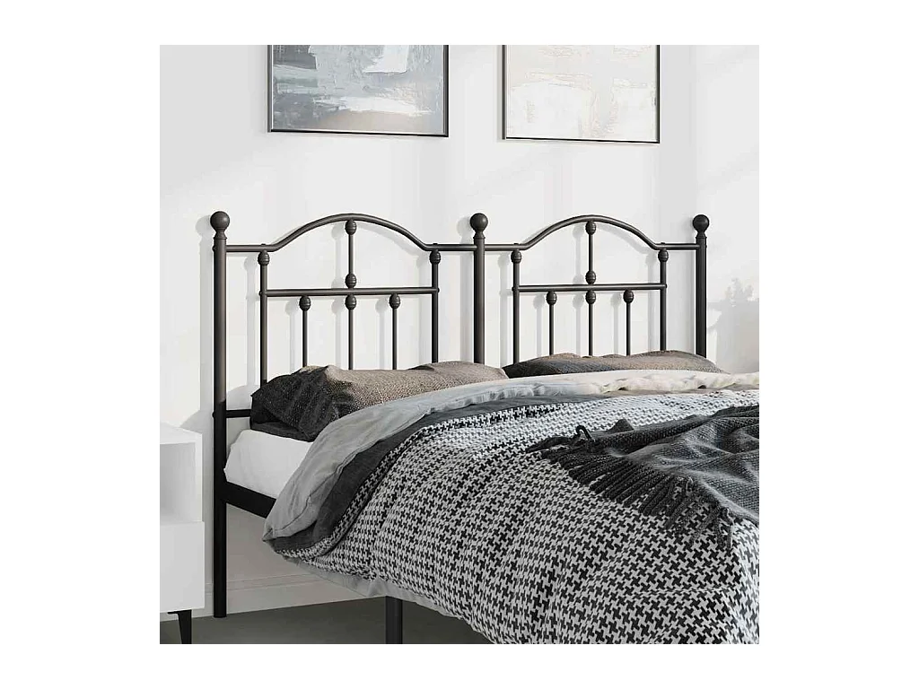 Tête de lit métal noir 150 cm