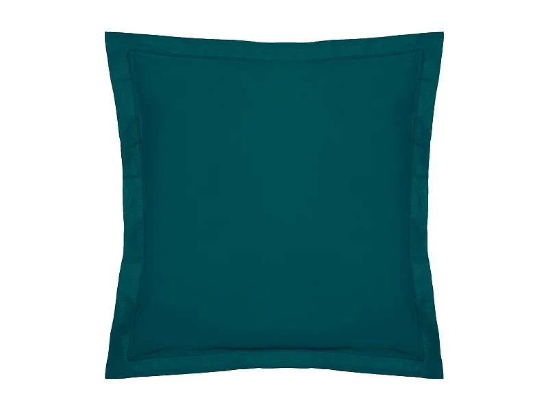 Taie d'Oreiller "Percale" 63x63cm Bleu Egéen