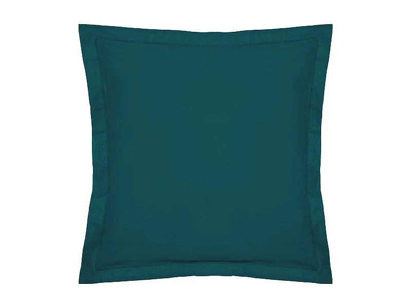 Taie d'Oreiller "Percale" 63x63cm Bleu Egéen