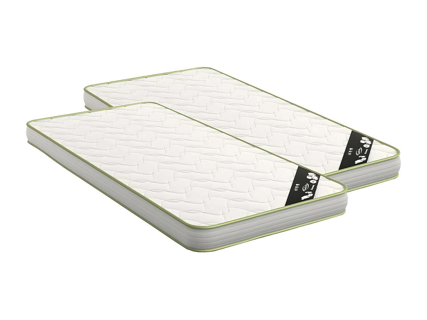 Lot de 2 matelas 90x190 cm mousse  OANA
