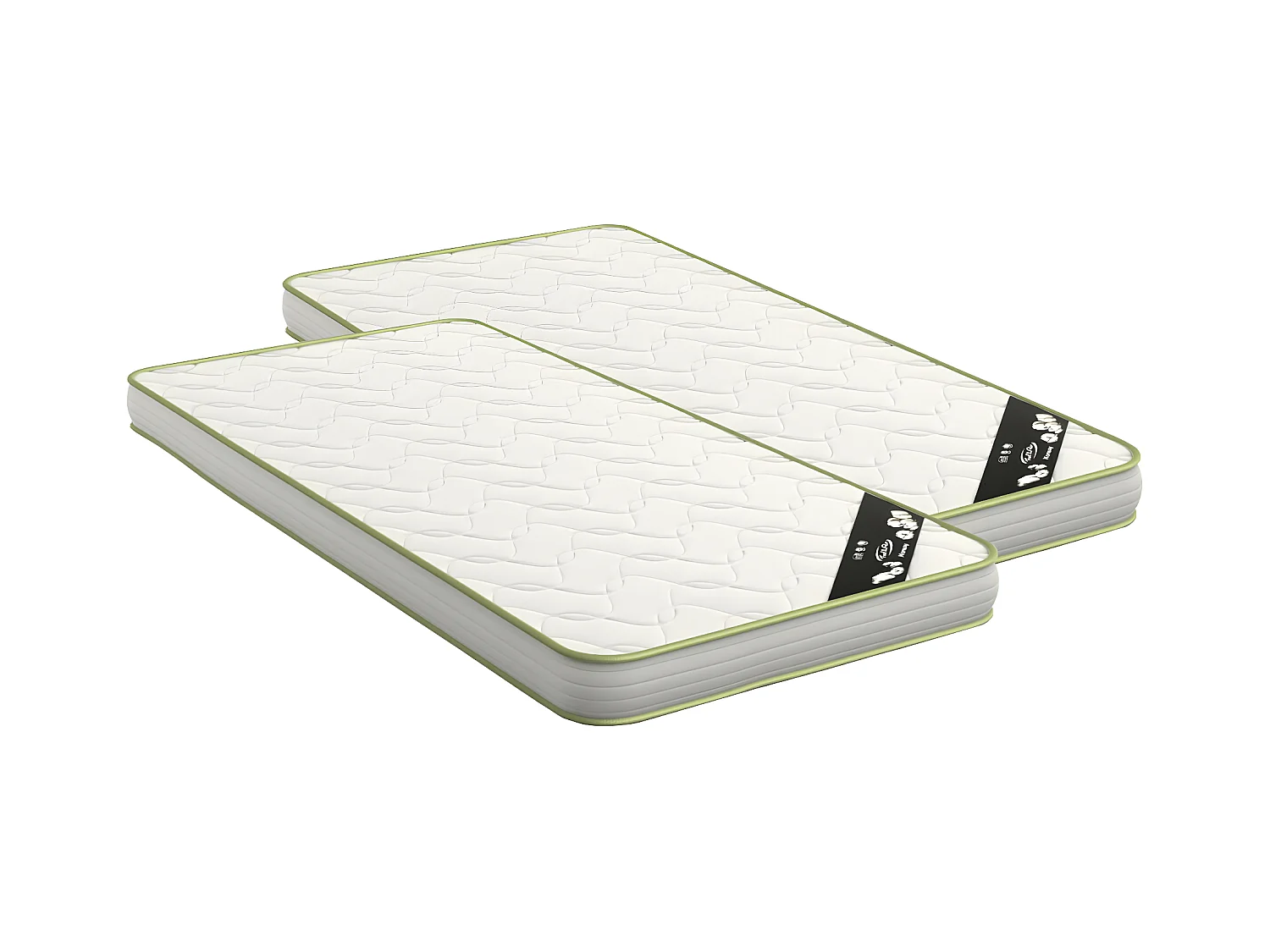 Lot de 2 matelas 90x190 cm mousse  OANA