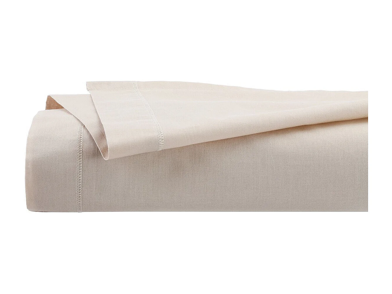Drap Plat 2 Personnes "Percale" 240x290cm Beige Lin