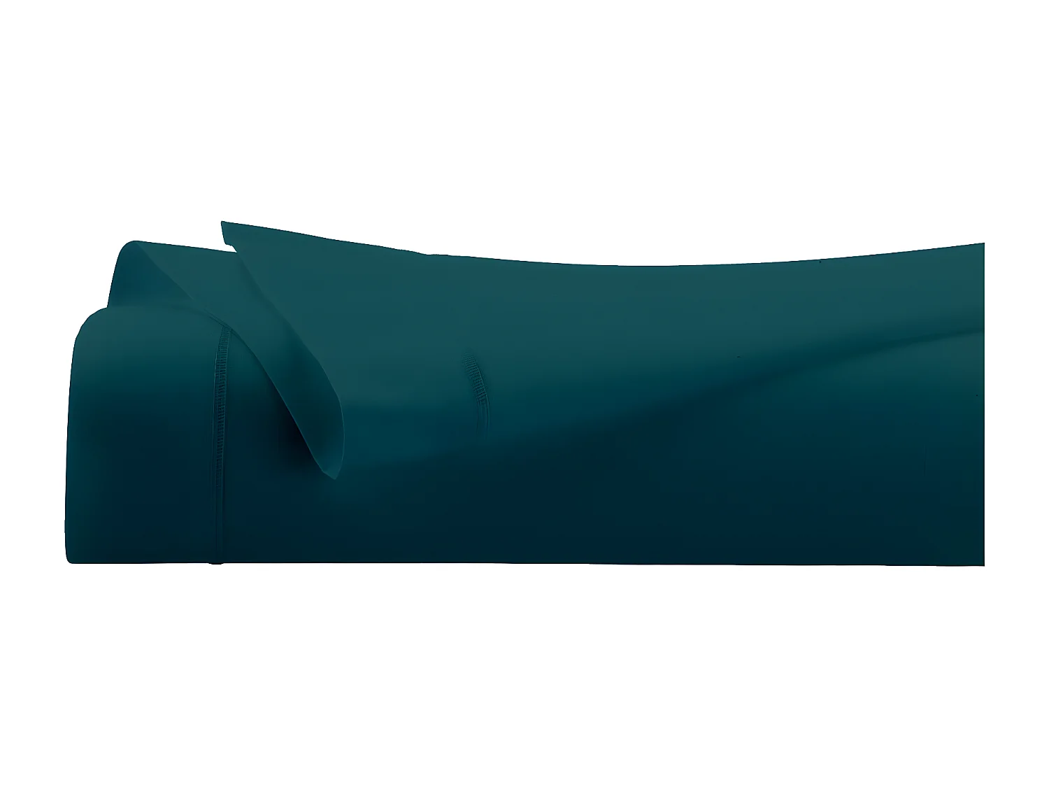 Drap Plat 2 Personnes "Percale" 240x290cm Bleu Egéen