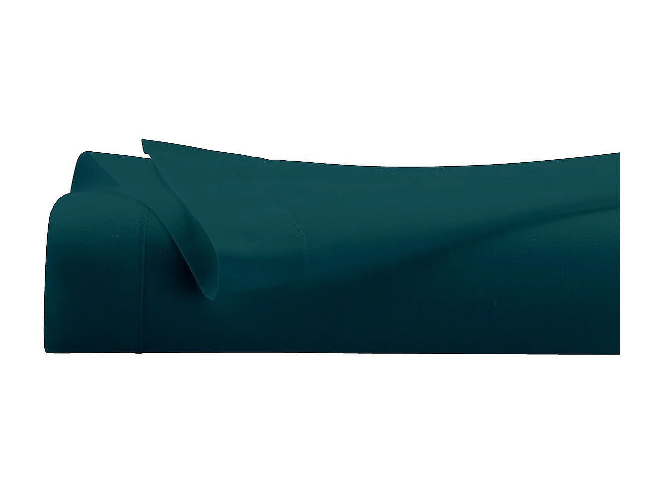 Drap Plat 2 Personnes "Percale" 240x290cm Bleu Egéen
