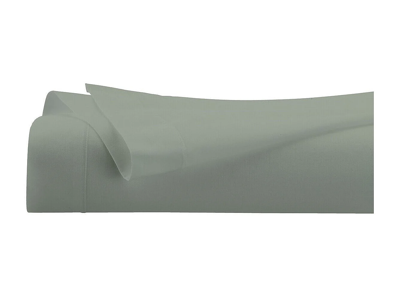 Drap Plat 2 Personnes "Percale" 240x290cm Vert Tilleul