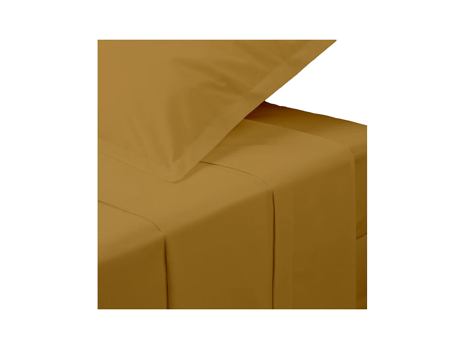 Drap Plat 2 Personnes "Percale" 240x290cm Mordoré