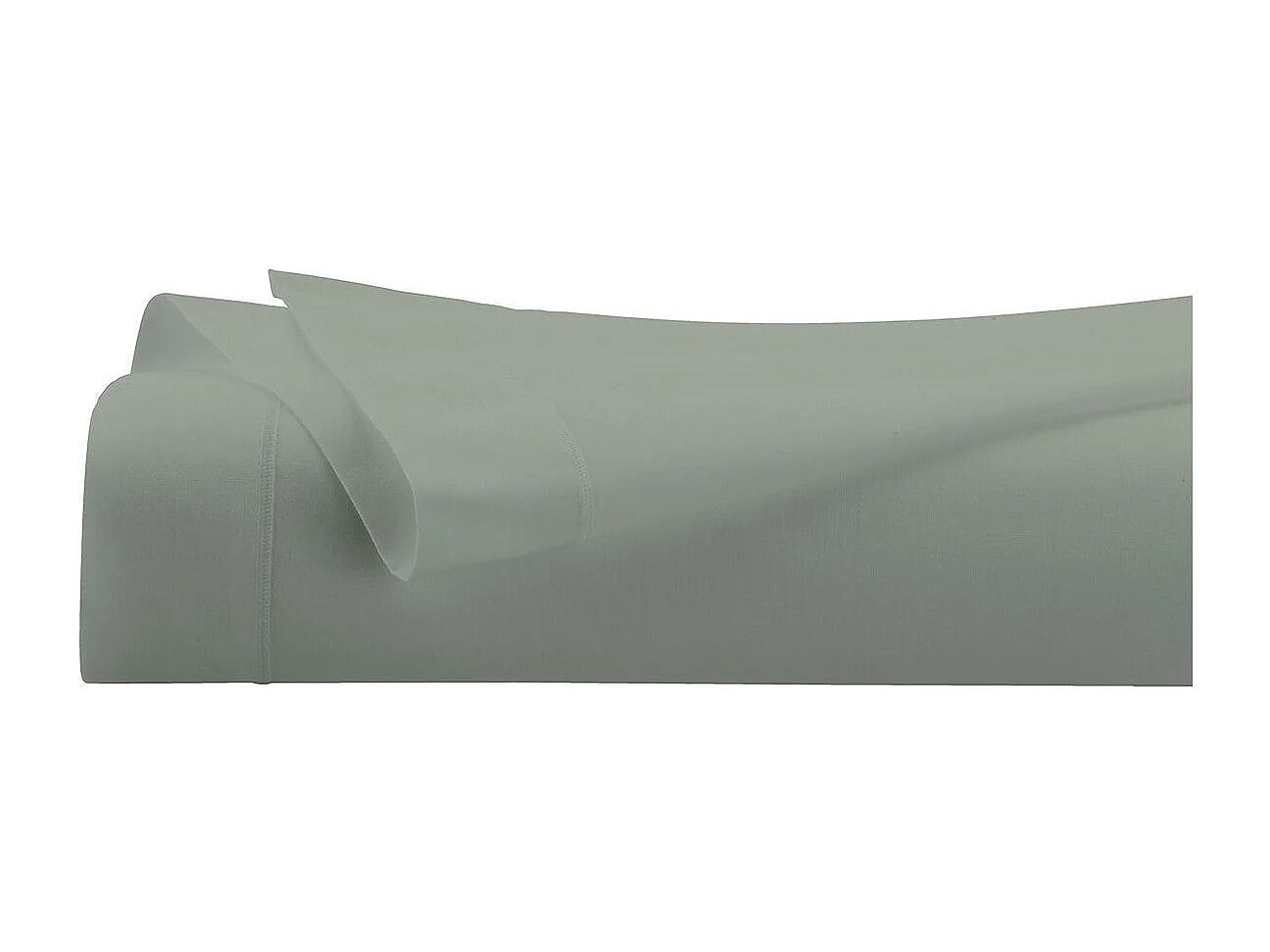 Drap Plat 1 Personne "Percale" 180x290cm Vert Tilleul
