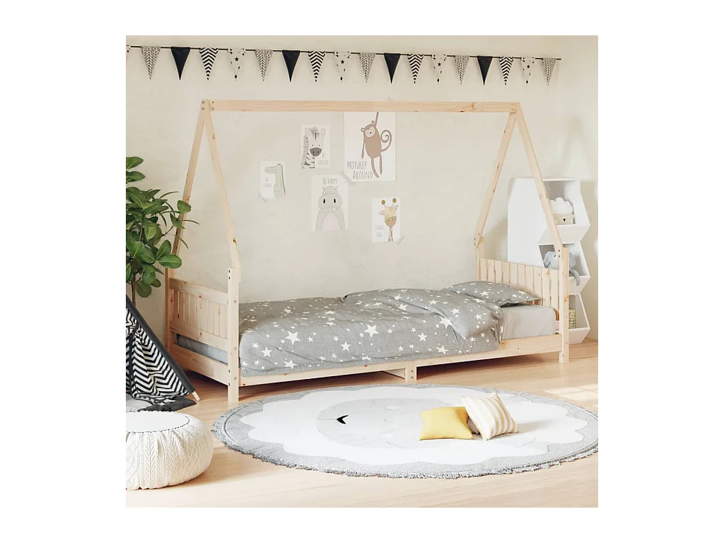 Cadre de lit pour enfants 80x200 cm bois de pin massif