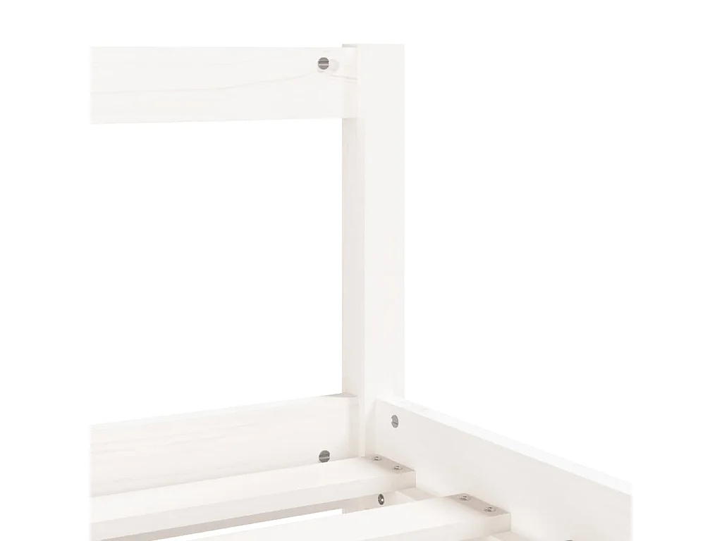 Cadre de lit enfant tiroirs blanc 80x200 cm bois de pin massif