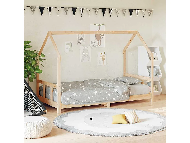Kinderbedframe 90x200 cm massief grenenhout