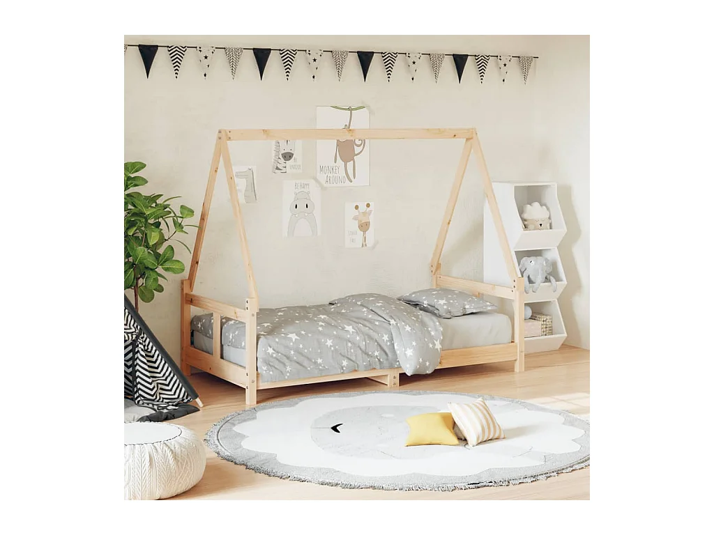 Cadre de lit pour enfant 80x160 cm bois de pin massif
