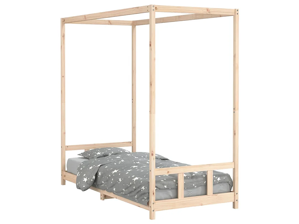 Giroletto per Bambini 90x200 cm in Legno Massello di Pino