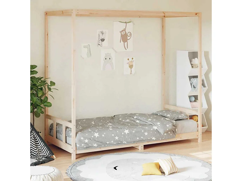 Cadre de lit pour enfants 90x200 cm bois de pin massif
