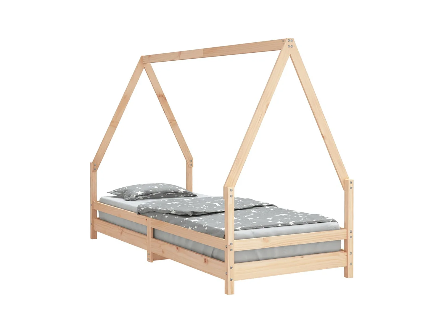 Kinderbedframe 80x200 cm massief grenenhout