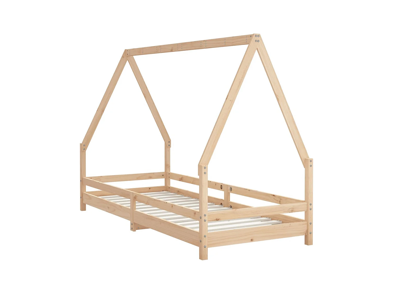 Kinderbedframe 80x200 cm massief grenenhout