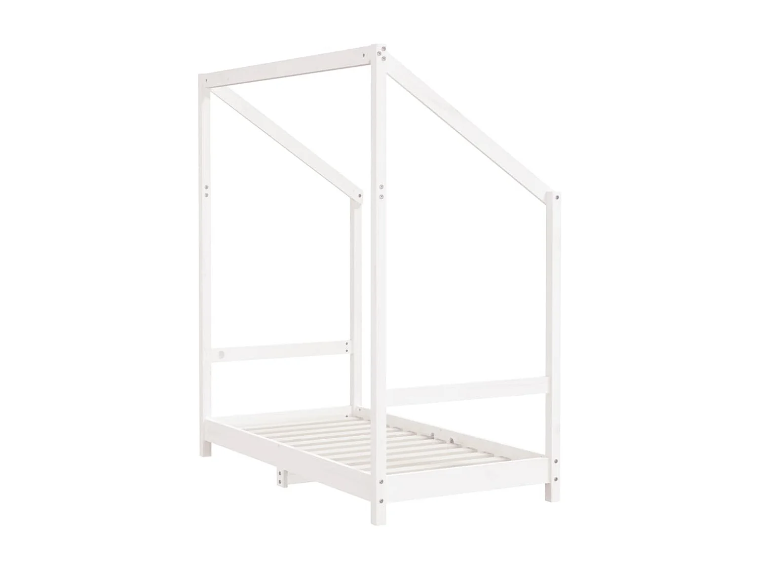 Estructura de cama para niños madera de pino blanco 70x140 cm